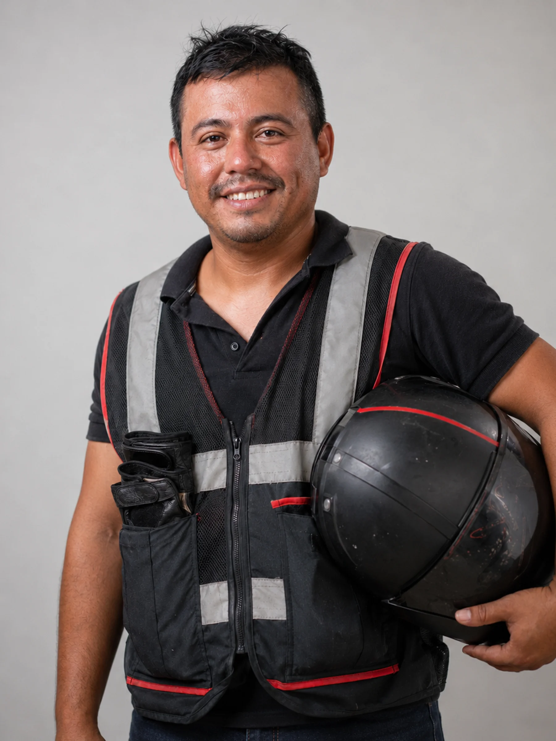 Rider con casco Casco Expertos